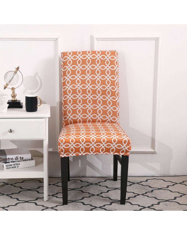Thin Elastic Chair Cover Print Seat Case Slipcover Home Hotel Banquet Decor