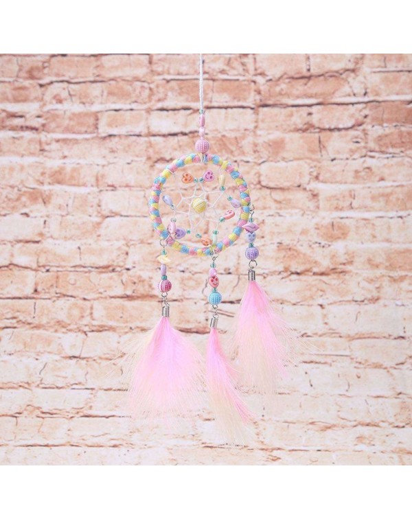 DIY Feathers Handicraft Dreamcatcher Handmade Dream Catcher Net Wall Decor