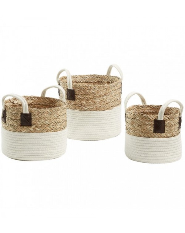 3 Piece Natural White Thalia Basket Set