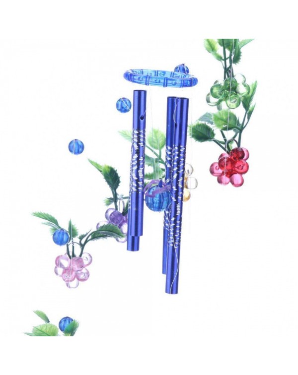4 Metal Tubes Flowers Wind Chime Garden ...